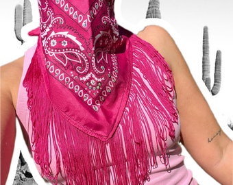 Rhinestone Fringe Bandana: Cowgirl Accessory