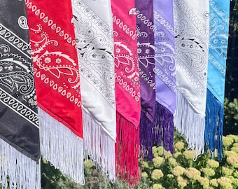 Rhinestone Fringe Bandana: Cowgirl Accessory