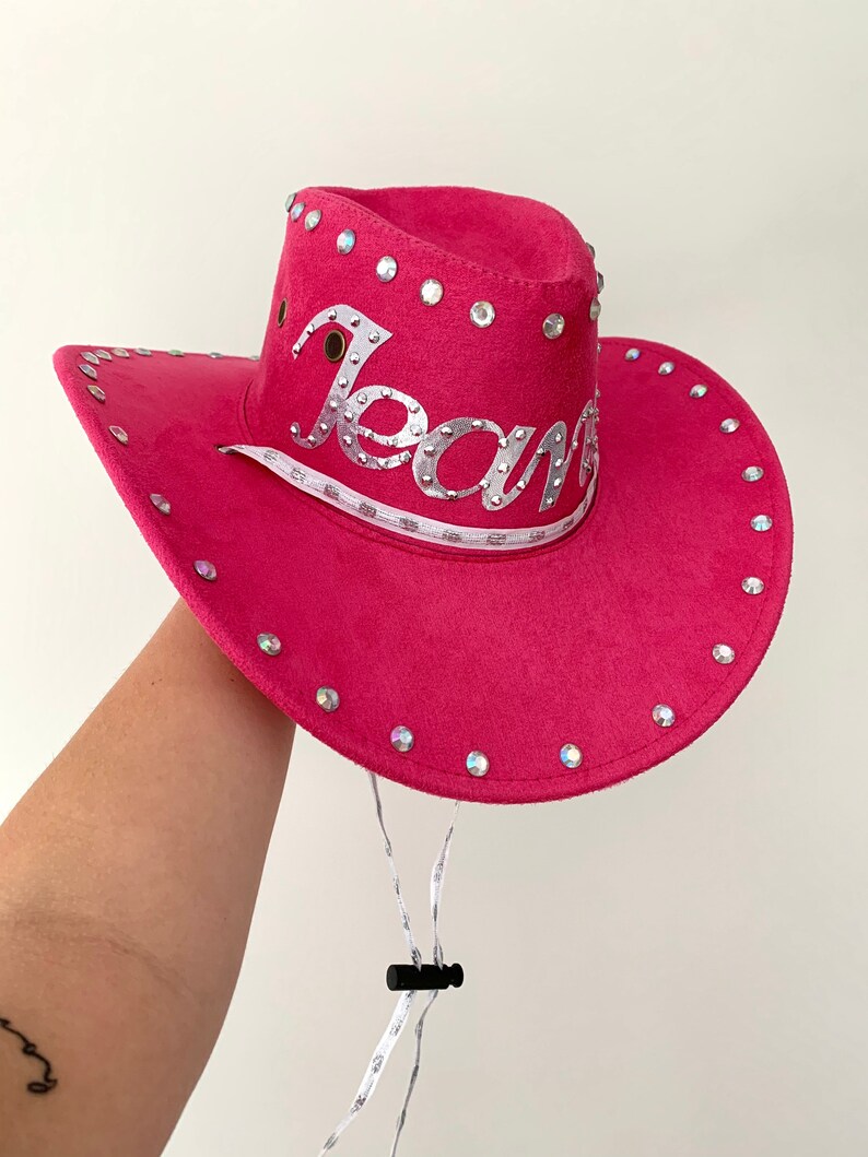 Personalised Name Hot Pink Cowboy Hat 