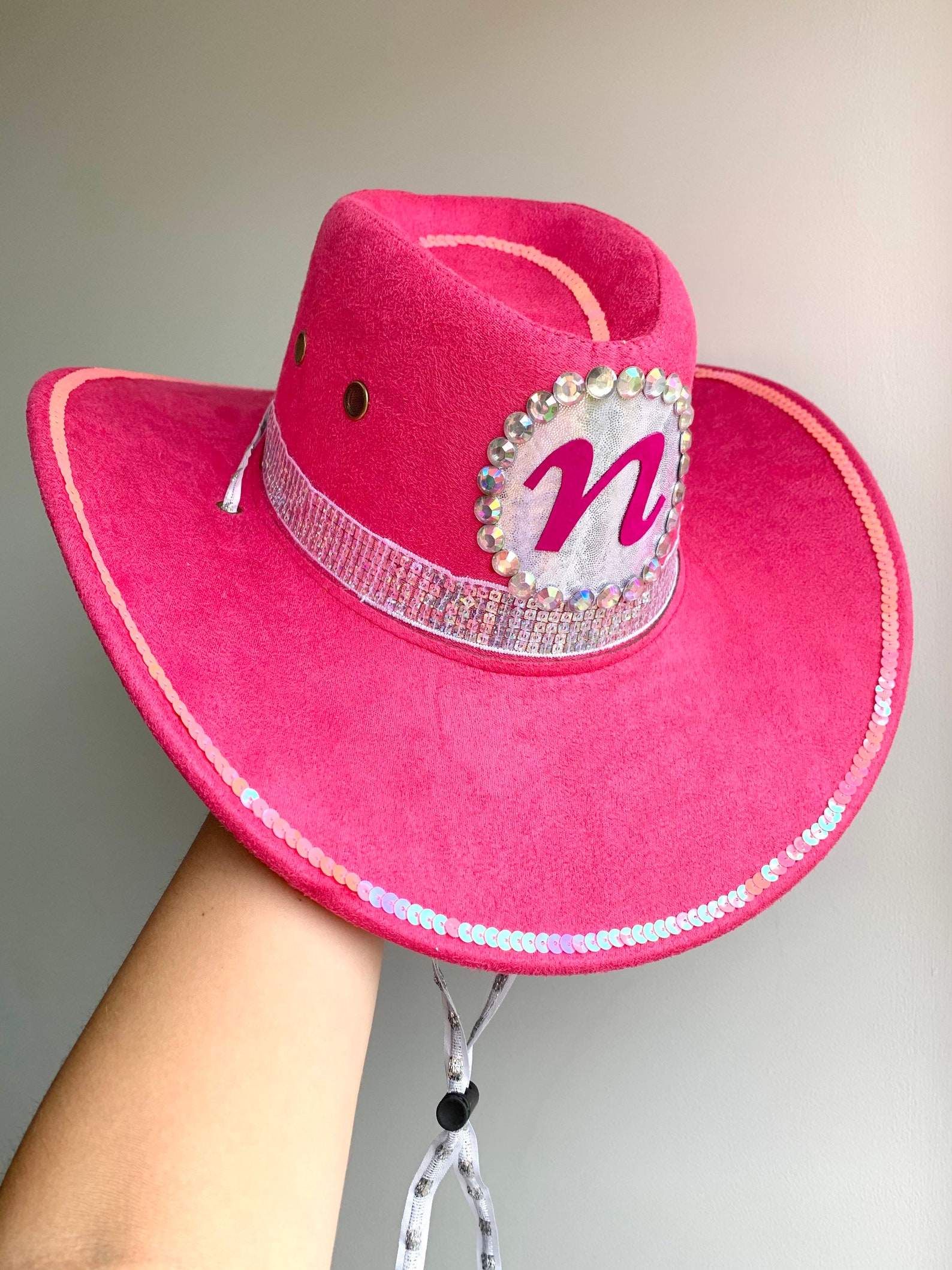 Hot Pink Cowgirl Hat Rhinestone Cowboy Hat Personalised | Etsy