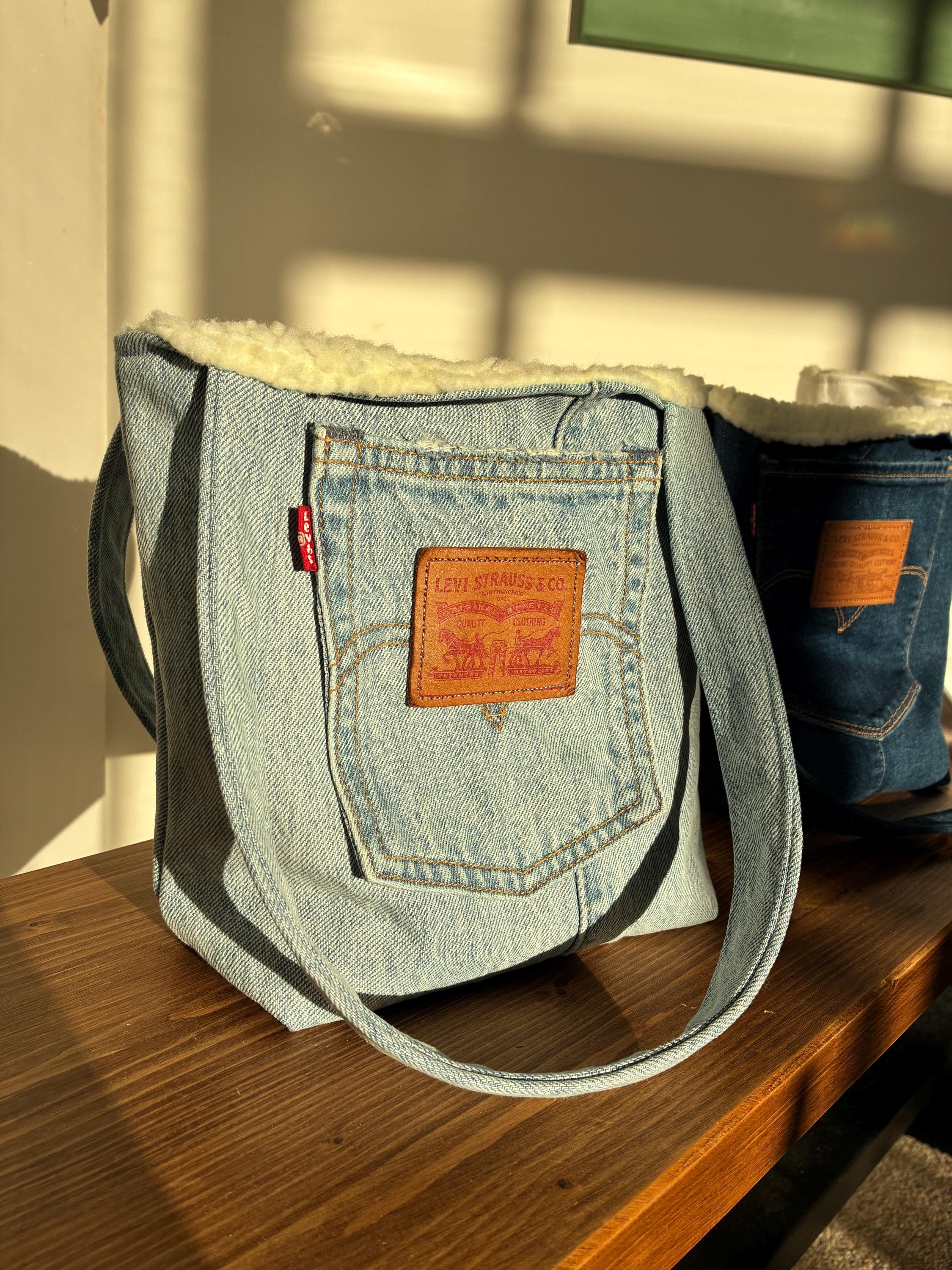 Levi denim tote bag - Etsy 日本