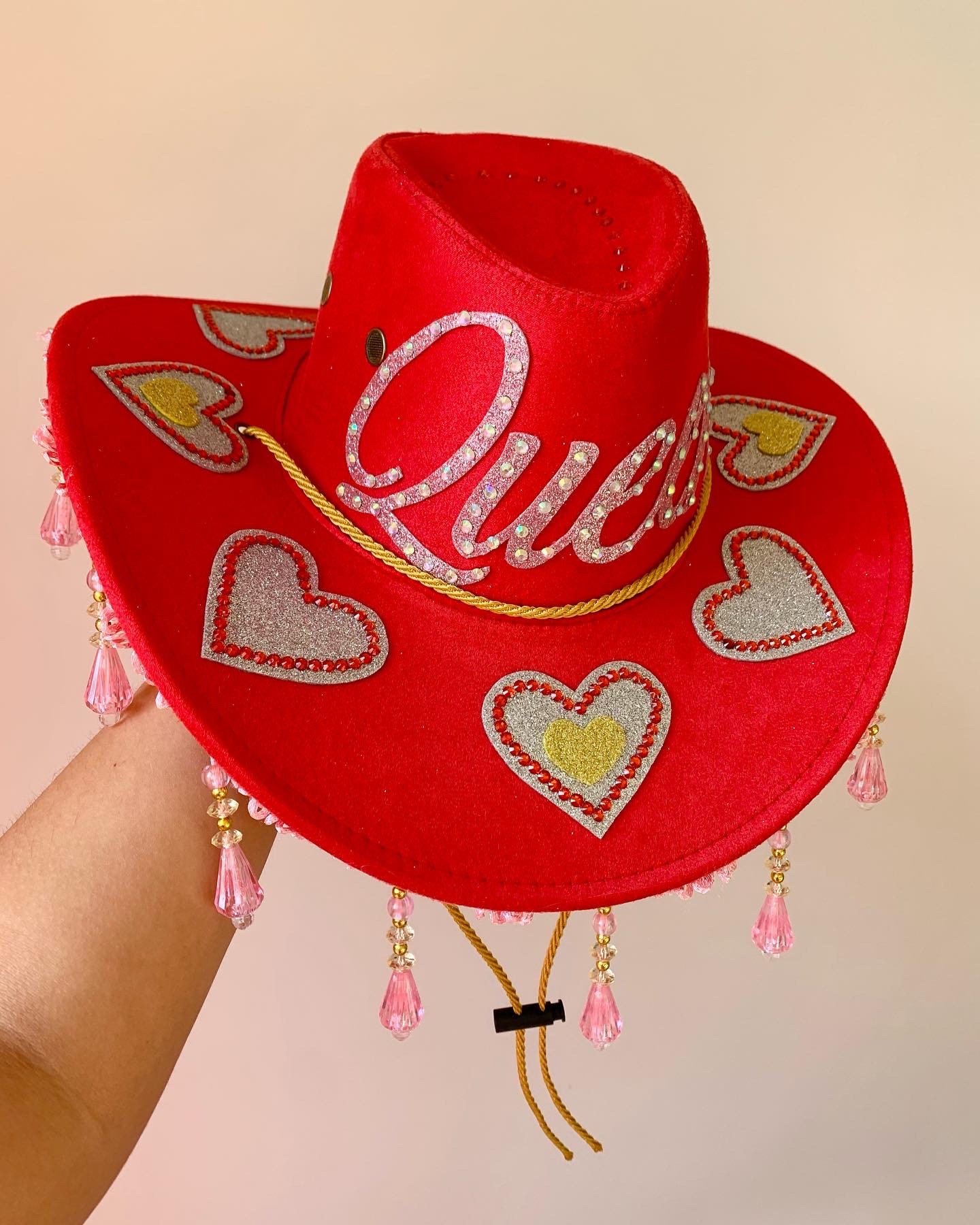 Rodeo Queen Beaded Fringe Cowboy Hat 