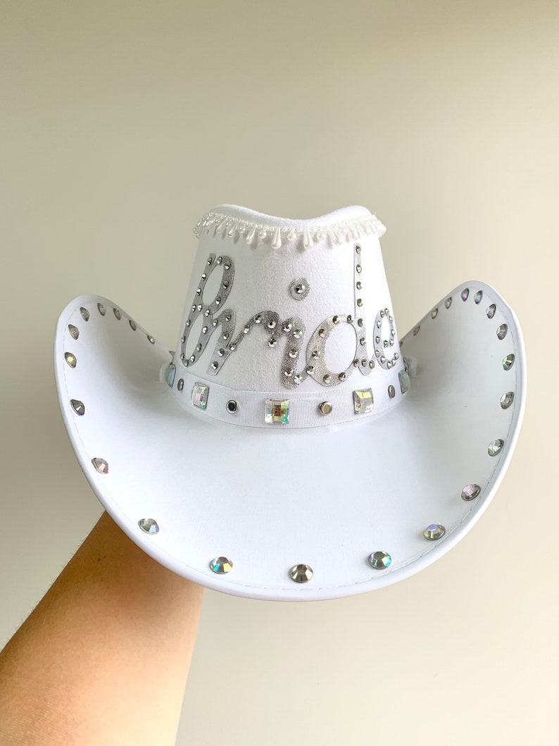 Bride to Be Cowboy Hat Bridal Accessories Hen Hat Hen Etsy UK