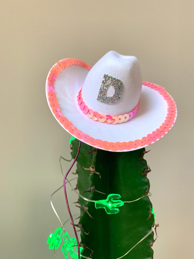 Personalised Pet Cowboy Hat Dog Hat Cat Hat Pet Accessories Dog Cowboy Pink