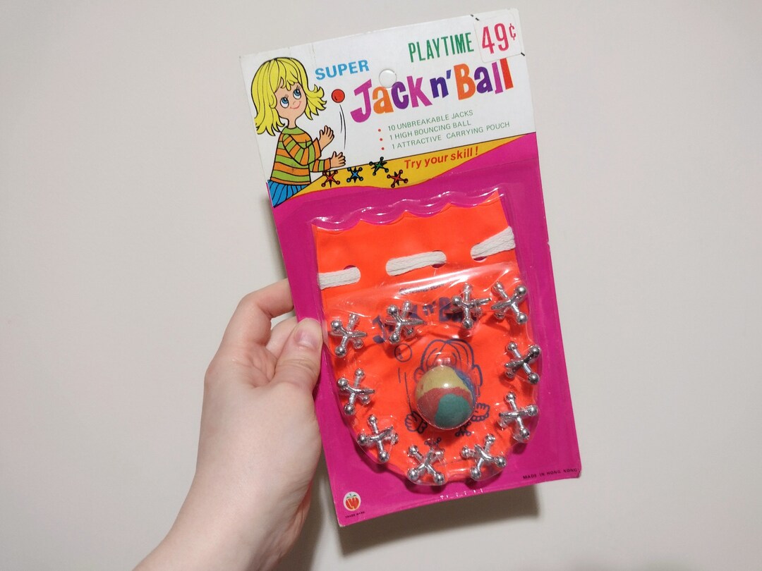 Vintage Super Jack N' Ball Game in Original Package NOS Toy Made in