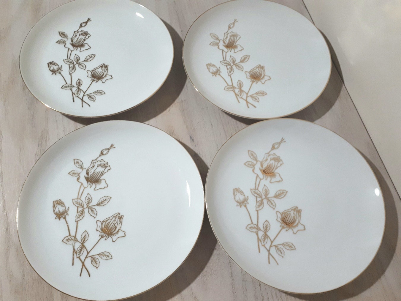 Vintage ESD Japan Tea Set With Gold Roses Pattern Teapot 4 Etsy UK