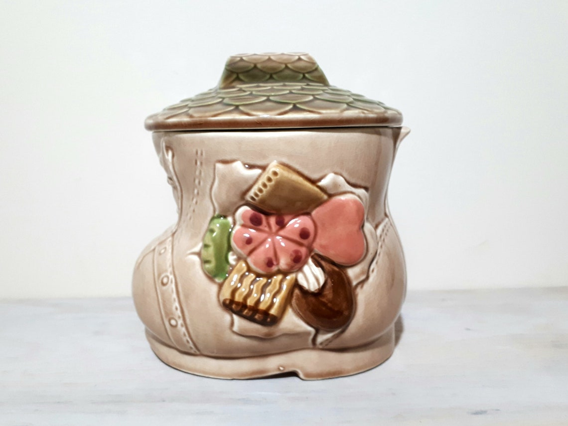Vintage Boot Shaped Cookie Jar Shoe Kitchen Jar Decor Japan Etsy