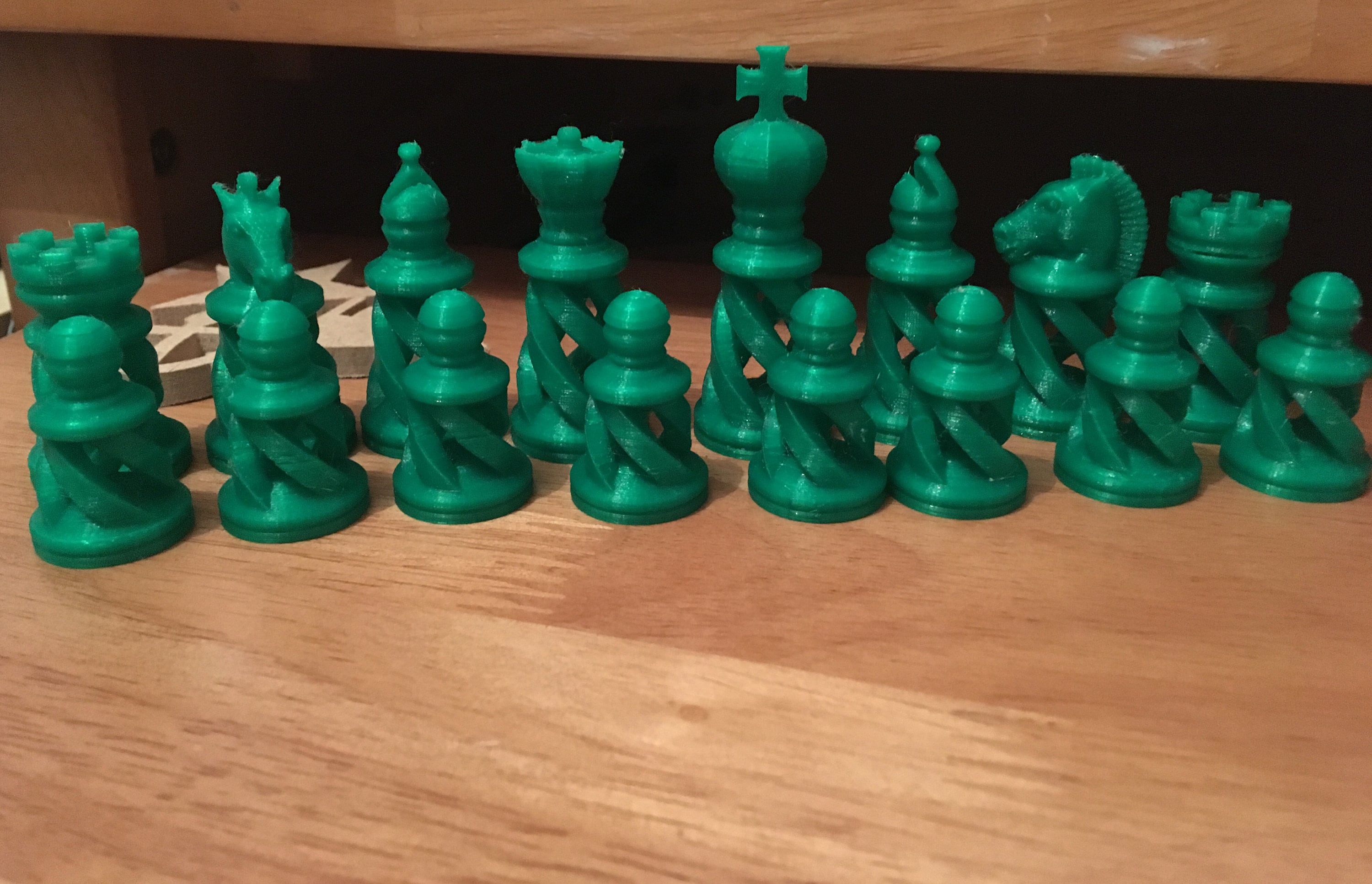 3d Printed Chess Set Etsy