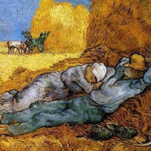 Wooden Jigsaw Puzzles For Adults - The Siesta by Vincent Van Gogh (50 Pieces) Mini Wooden Jigsaw Puzzle Made in the USA by Nautilus Puzzles