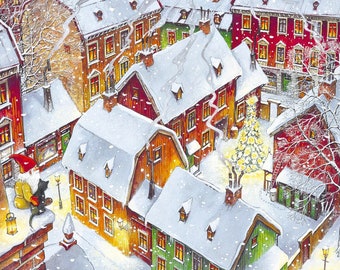 Christmas Wooden Jigsaw Puzzles For Adults Up on the Rooftops (513 Pieces) Wooden Jigsaw Puzzle Made in the USA by Nautilus Puzzles