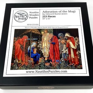 Nautilus Puzzles Noël en bois pour adultes L'Adoration des mages 253 pièces Puzzle en bois fabriqué aux États-Unis par Nautilus Puzzles image 7