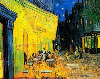 Wooden Jigsaw Puzzles For Adults - Cafe Terrace At Night By Van Gogh (427 Piece Wooden Jigsaw Puzzle) Made in the USA by Nautilus Puzzles.