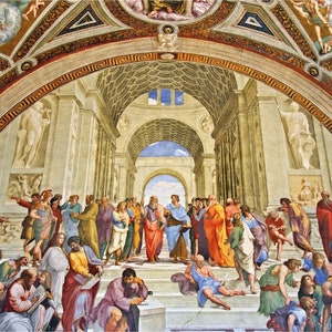 Wooden Jigsaw Puzzles for Adults - School of Athens by Raphael (551 Piece Wooden Jigsaw Puzzle) Made in the USA by Nautilus Puzzles