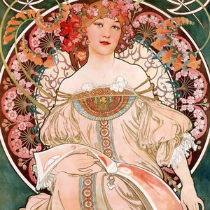 Wooden Jigsaw Puzzles for Adults - Reverie by Alphonse Mucha (179 Piece Wooden Jigsaw Puzzle) Made in the USA by Nautilus Puzzles