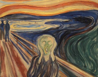 Wooden Jigsaw Puzzles for Adults - The Scream by Edvard Munch (50 Piece Mini Wooden Jigsaw Puzzle) Made in the USA by Nautilus Puzzles