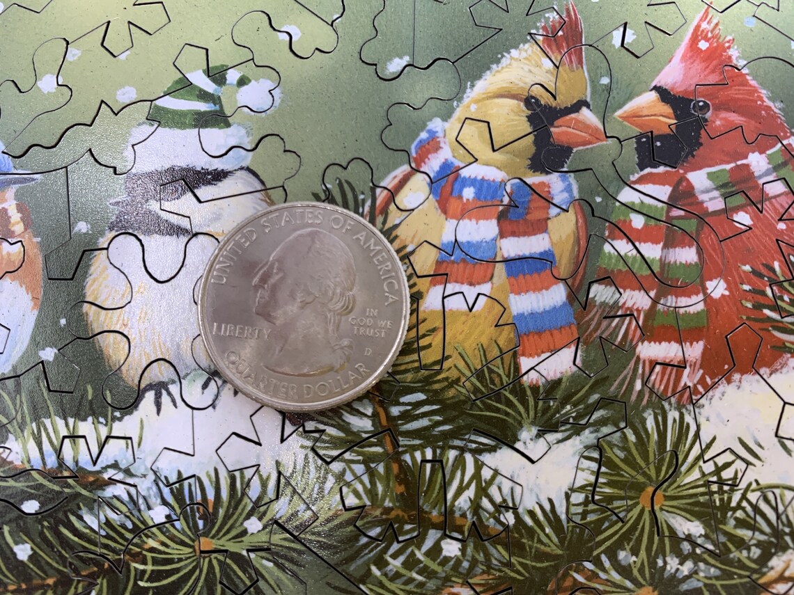 Wooden Puzzles For Adults Wrapped Up For Winter 50 Piece Etsy