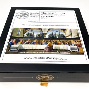 Wooden Jigsaw Puzzles For Adults The Last Supper By Domenico Ghirlandiao 475 Piece Jigsaw Puzzle Made in USA Nautilus Puzzles Art image 6