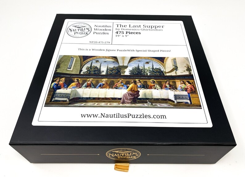 Wooden Jigsaw Puzzles For Adults The Last Supper By Domenico Ghirlandiao 475 Piece Jigsaw Puzzle Made in USA Nautilus Puzzles Art image 6