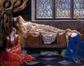 Wooden Jigsaw Puzzles for Adults - The Sleeping Beauty By John Collier - 437 Pieces Made in the USA by Nautilus Puzzles