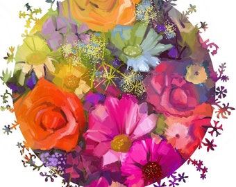 Wooden Jigsaw Puzzles For Adults 392 Pieces NautilusPuzzles® - Whimsy Flower Puzzle, Unique Gift For Mom, Summer Style, Unique Shaped Pieces