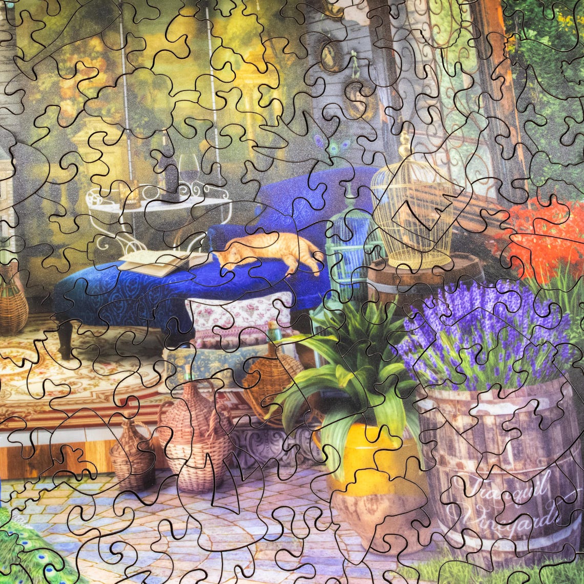 Whimsy Garden Jigsaw Puzzles for Adults, Gift for Mom, Wooden Nature ...