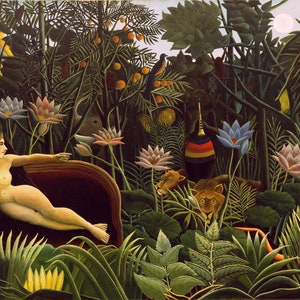 Wooden Jigsaw Puzzles For Adults - The Dream By Henri Rousseau (693 Piece Wooden Jigsaw Puzzle) Made in the USA by Nautilus Puzzles