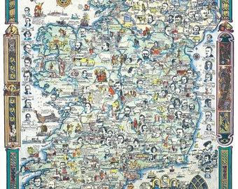 Rompecabezas de madera con el mapa de Irlanda (547 piezas) de Nautilus Puzzles®: regalo de San Patricio, rompecabezas de mosaico para adultos y regalos de jubilación.