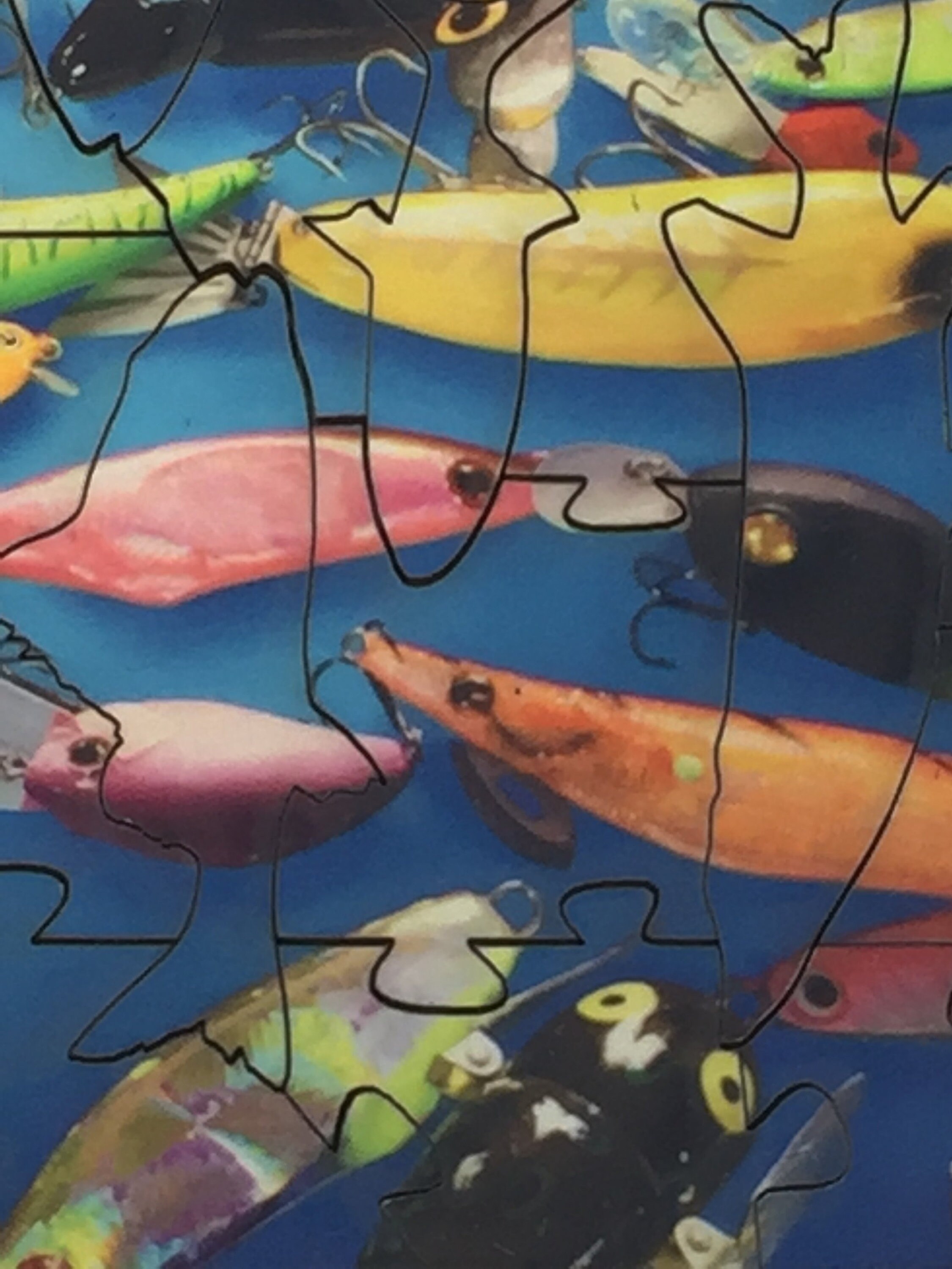 Wooden Jigsaw Puzzles for Adults Fishing Lures 51 Piece Etsy