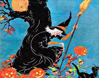 Wooden Jigsaw Puzzles For Adults - Happy Halloween (50 Pieces) Mini Halloween Puzzle, Made in the USA by Nautilus Puzzles® Witch, Fall Style