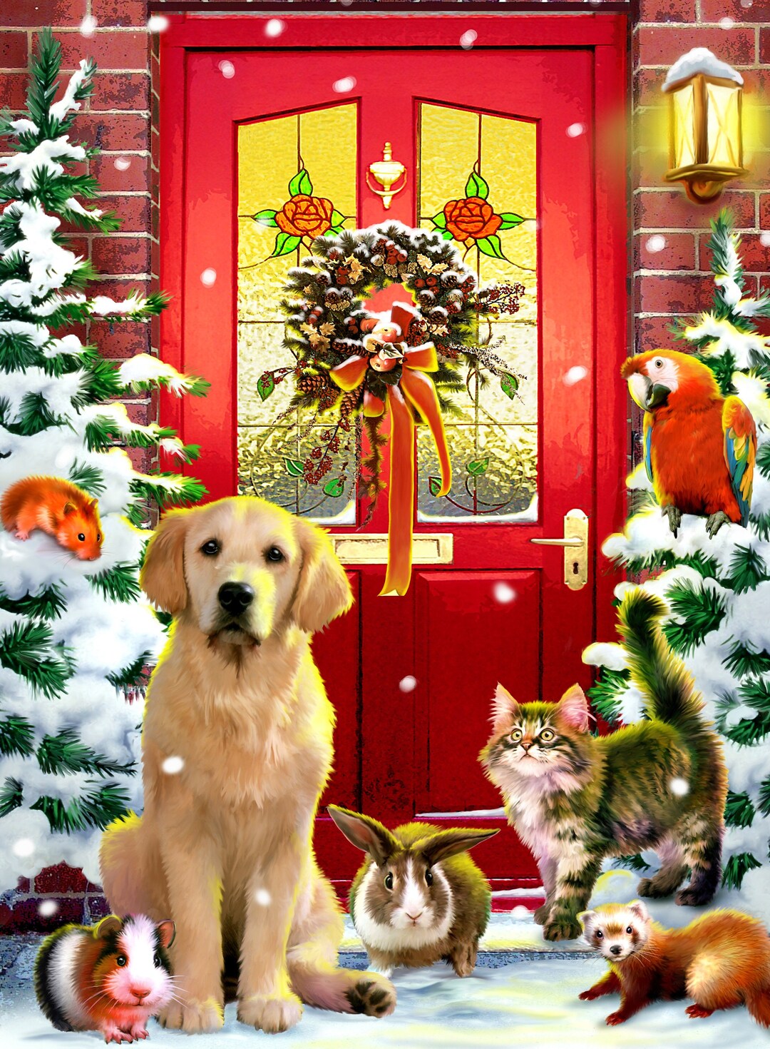 Christmas Wooden Jigsaw Puzzles for Adults Christmas Welcome 51 Piece ...