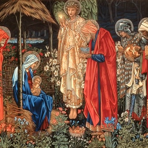 Nativity of Jesus Wooden Jigsaw Puzzles For Adult, Christmas Gifts for Him, Religious Puzzles, Adoration Of The Magi Puzzle - 253 Pieces