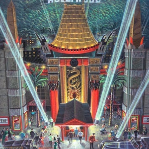 Wooden Jigsaw Puzzles for Adults - Grauman&#39;s Chinese Theatre, Hollywood (419 Piece Wooden Jigsaw Puzzle) Made in the USA by Nautilus Puzzles