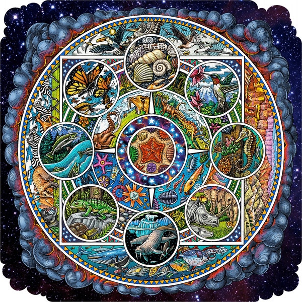 Wooden Jigsaw Puzzles For Adults From the Tide Pools to the Stars (503 Piece Wooden Jigsaw Puzzle) Made in the USA by Nautilus Puzzles