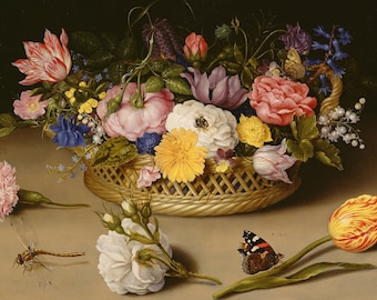 Puzzles en bois pour adultes - Nature morte de fleurs, 1614 par Ambrosius Bosschaert The Elder (puzzle en bois de 171 pièces) Fabriqué aux États-Unis