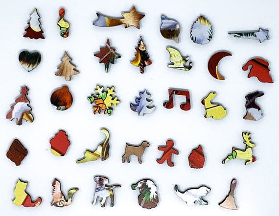 Puzzles de Noël en bois pour adultes Bienvenue de Noël puzzle en bois de  360 pièces fabriqué aux États-Unis par Nautilus Puzzles -  France