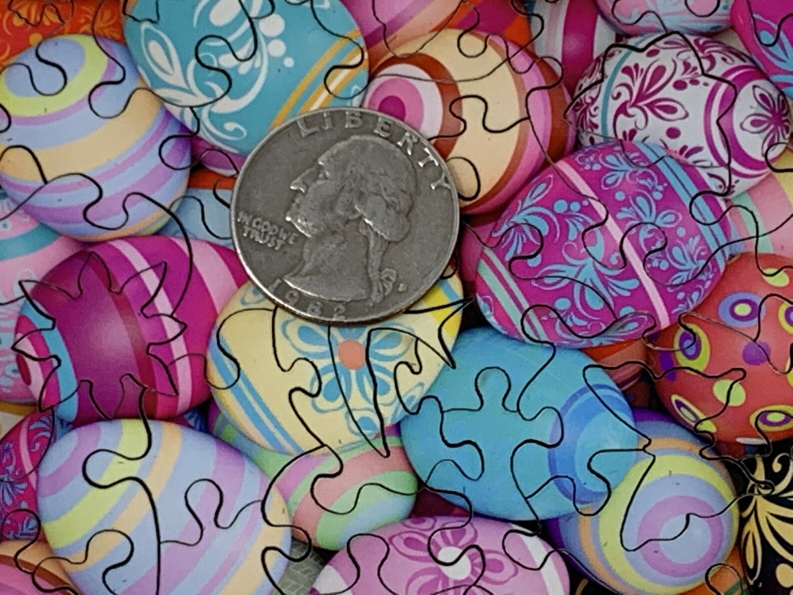 Wooden Jigsaw Puzzles for Adults Easter Eggs 60 Piece Mini Etsy