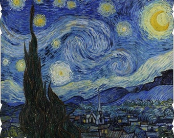 Wooden Jigsaw Puzzles For Adults 211 Pieces by Nautilus Puzzles® - Starry Night By Vincent Van Gogh Puzzle, Famous Art Puzzle, Teacher Gift