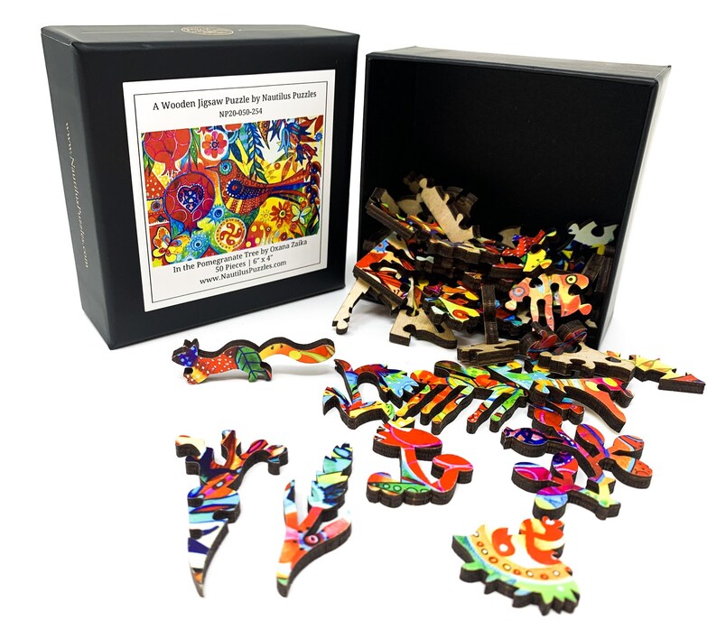 Wooden Puzzles For Adults In The Pomegranate Tree 50 Piece Etsy