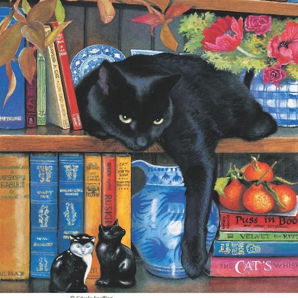 Wooden Cat Jigsaw Puzzles For Adults 215 Uniquely Shaped Pieces by NautilusPuzzles®- Black Cat Puzzle, Gifts For Her, Cat Theme Gift
