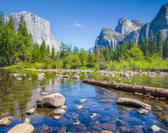 Yosemite Valley in Summer 245 Pieces - Wooden Puzzles For Adults Made in the USA by Nautilus Puzzles® Outdoor puzzle, whimsy puzzle, summer