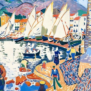 Wooden Jigsaw Puzzles For Adults - The Drying Sails - 425 Pieces - By Andre Derain Made in the USA by Nautilus Puzzles