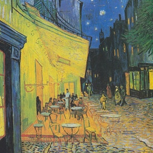 Wooden Jigsaw Puzzles For Adults - Cafe Terrace At Night By Van Gogh (427 Piece Wooden Jigsaw Puzzle) Made in the USA by Nautilus Puzzles.