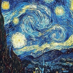 Wooden Jigsaw Puzzle For Adults, Starry Night Jigsaw Puzzle, Teacher Gift, Van Gogh Puzzle, Mini Whimsy Puzzle,Mentor Gift Puzzle- 50 Pieces