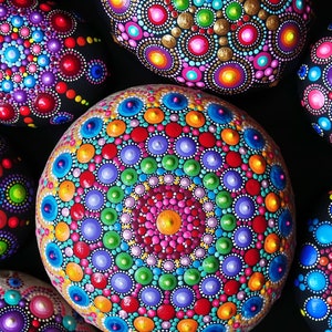 Wooden Jigsaw Puzzles For Adults - Mandala Stones (432 Piece Wooden Jigsaw Puzzle) Made in the USA by Nautilus Puzzles