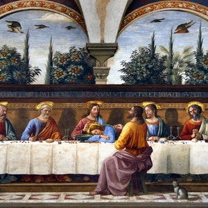 Wooden Jigsaw Puzzles For Adults The Last Supper By Domenico Ghirlandiao 475 Piece Jigsaw Puzzle Made in USA Nautilus Puzzles Art image 1