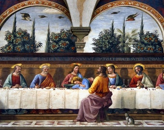 Wooden Jigsaw Puzzles For Adults | The Last Supper By Domenico Ghirlandiao | 475 Piece Jigsaw Puzzle | Made in USA | Nautilus Puzzles | Art