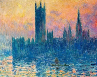 The Houses of Parliament by Monet (59 Piece Mini Wooden Jigsaw Puzzle) Made in the USA by Nautilus Puzzles®  Whimsy Puzzle, Anniversary Gift