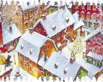 Quebra-cabeça de madeira para adultos, 63 peças, Nautilus Puzzles® - Presente de Natal, Decoração de Natal, Presente para Noite de Jogos em Família, Presente para Quebra-cabeças Festivos