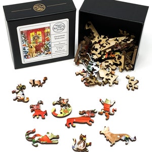 Christmas Wooden Jigsaw Puzzles for Adults Christmas Welcome 51 Piece ...