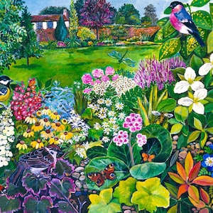 Garden Puzzle 425 Pieces by NautilusPuzzles® - Wooden Jigsaw Puzzles For Adults, English Cottage Puzzle, Unique Gift For Mom,Colorful Puzzle